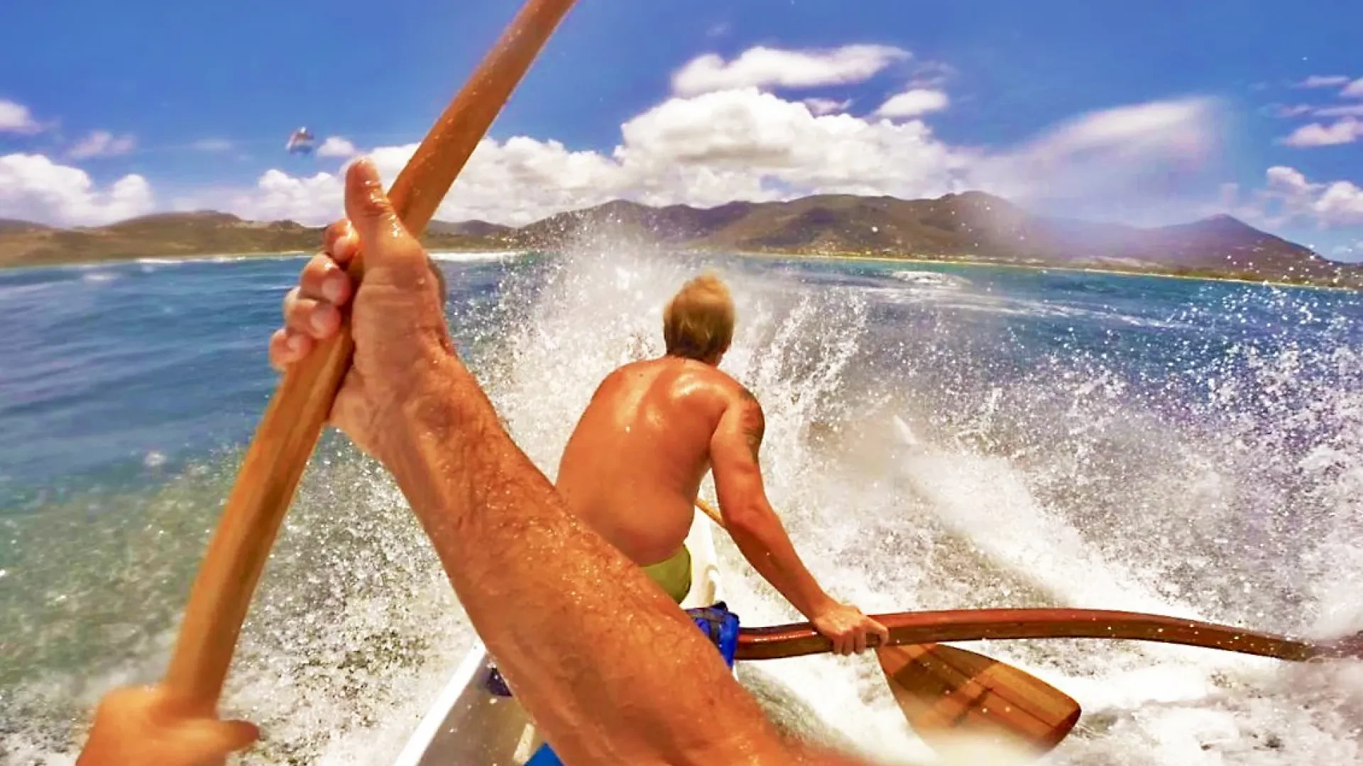 Hawaiian Canoe Surfing in Le Galion