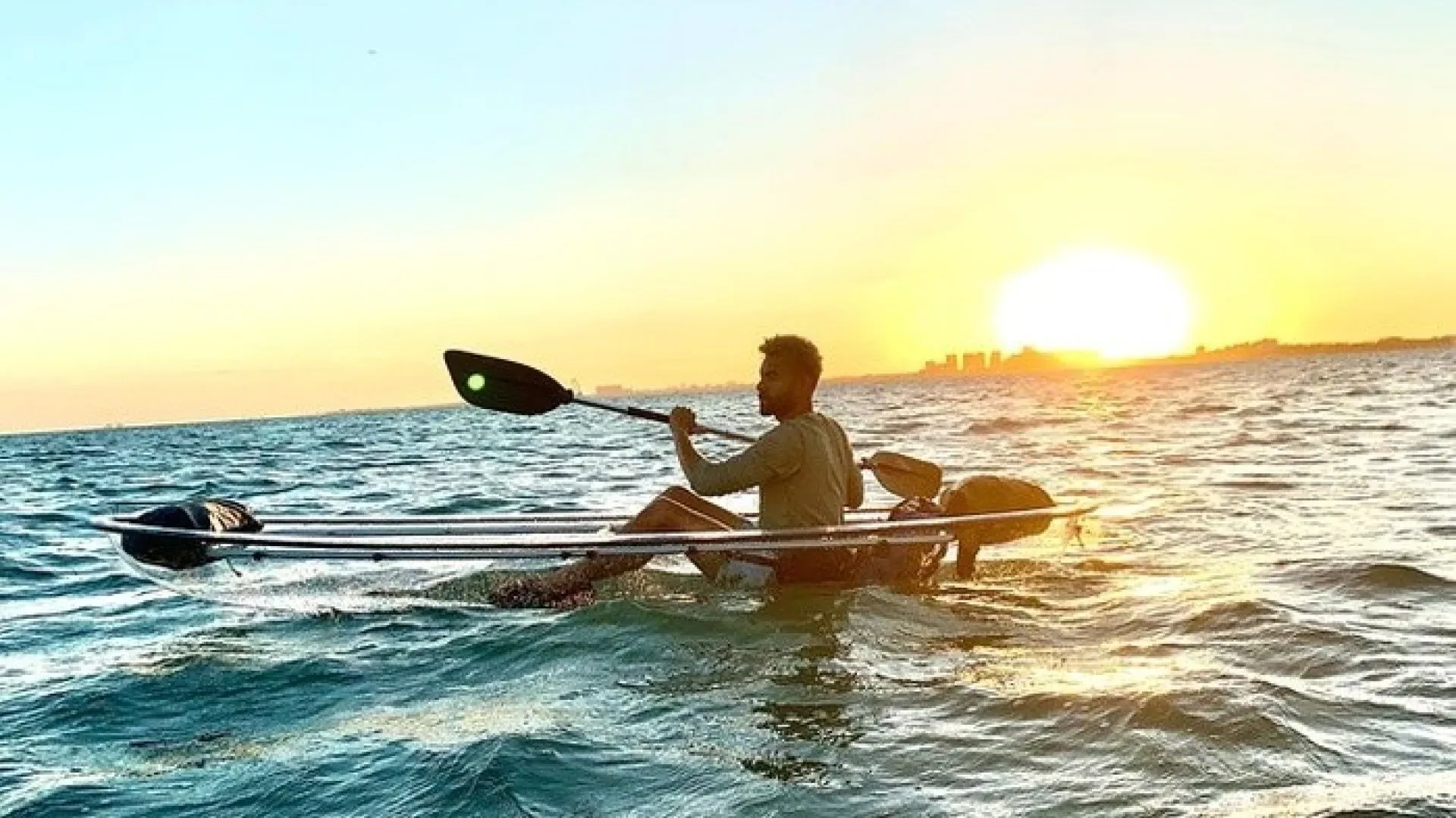 Sunset Glass Bottom Kayak Tour in Barbados