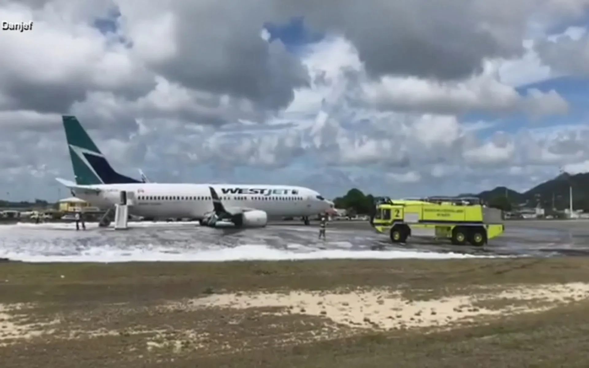 WestJet plane makes hard landing in St. Maarten airport