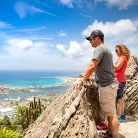 Couple enjoying the view of St. Maarten in 2025