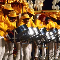 Band plays the steel drum in 2025
