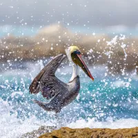 Brown pelican, a signature species of St. Maarten wildlife in 2025