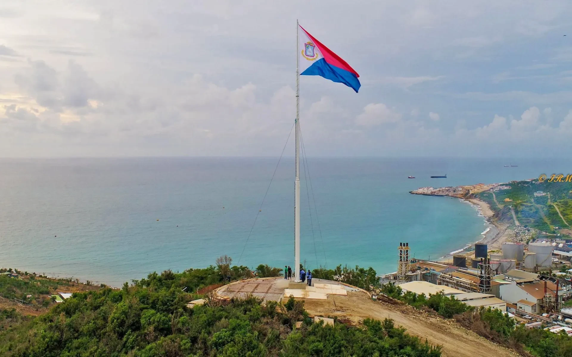 Harold Jack Hill is a great place to watch the sunrise or sunset in St. Maarten